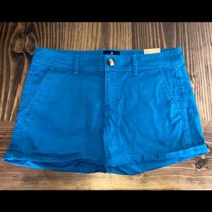 American Eagle blue midi shorts